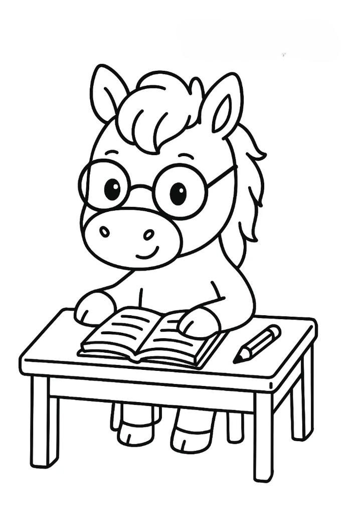 tranh tô chú ngựa mang phong cách hoạt hình