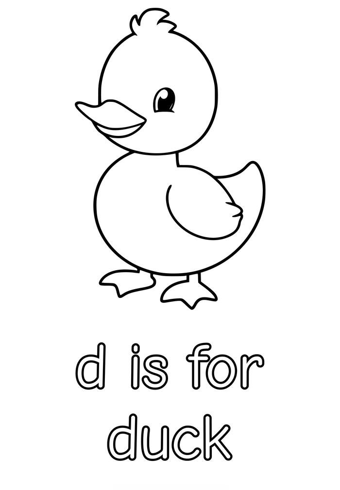 tranh tô chú vịt dễ thương phong cách hoạt hình