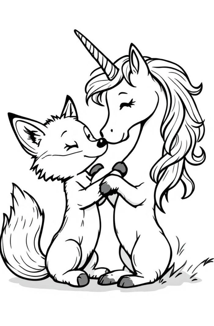 tranh tô màu cáo ngộ nghĩnh