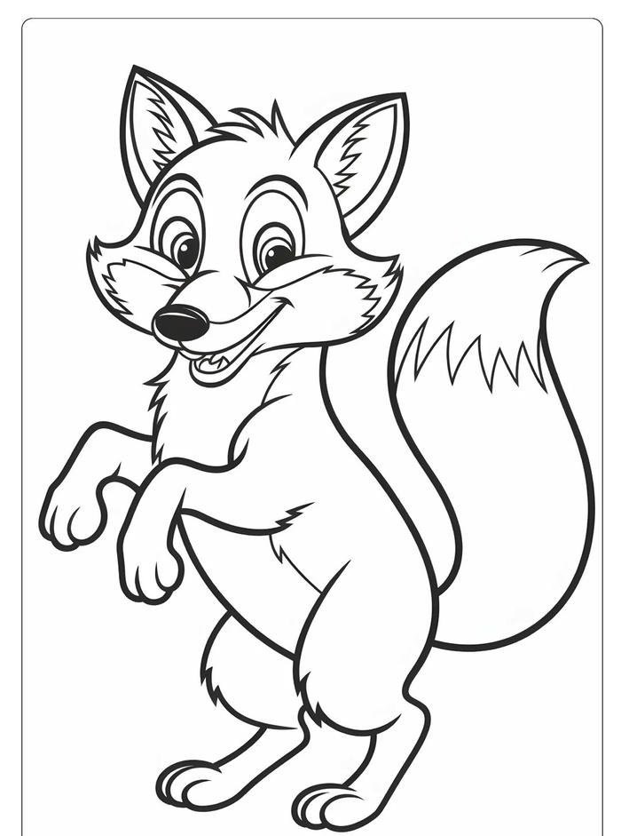 tranh tô màu con cáo khéo léo
