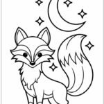 tranh tô màu con cáo nhiều chi tiết