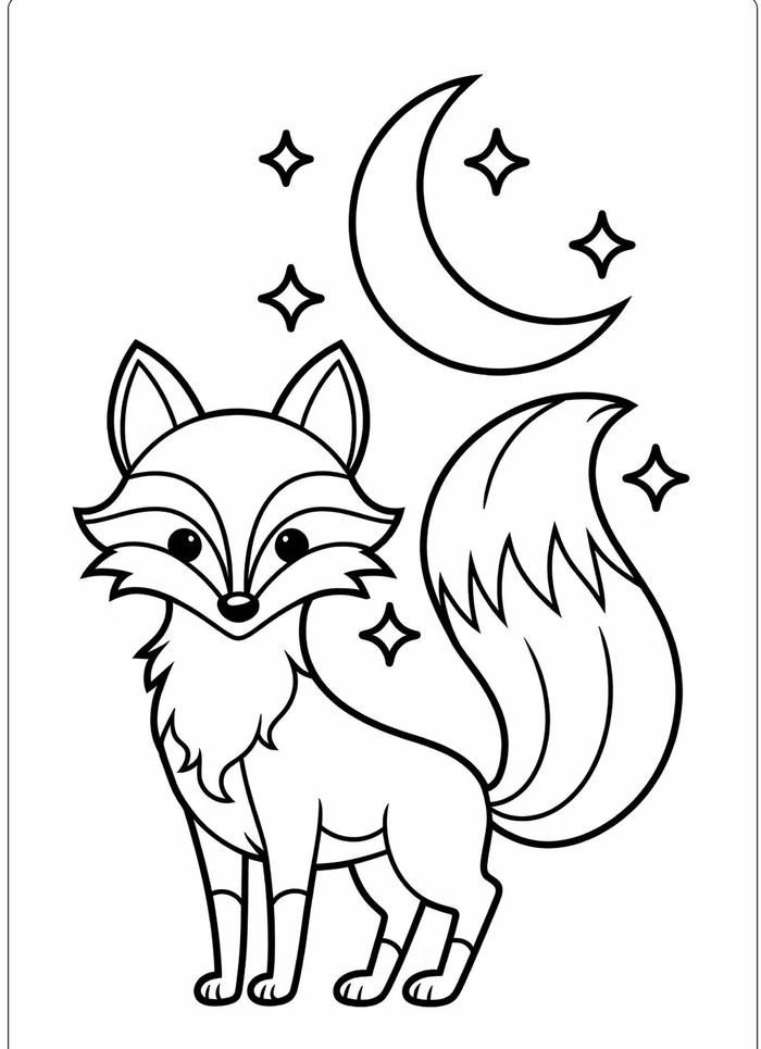 tranh tô màu con cáo nhiều chi tiết