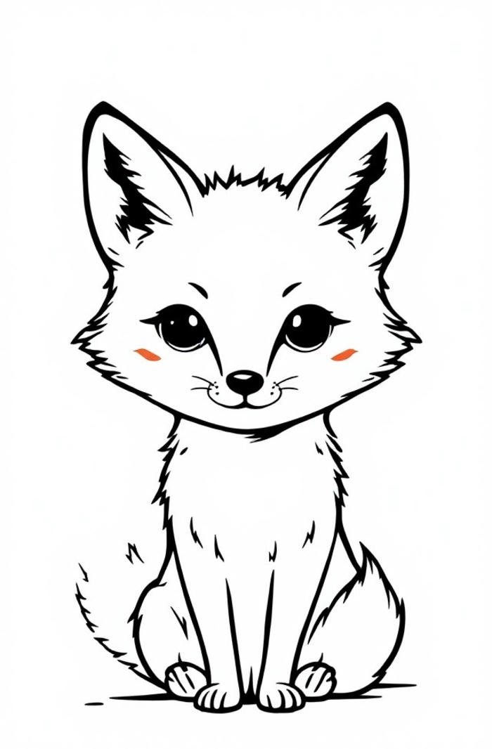 tranh tô màu con cáo thiếu nhi