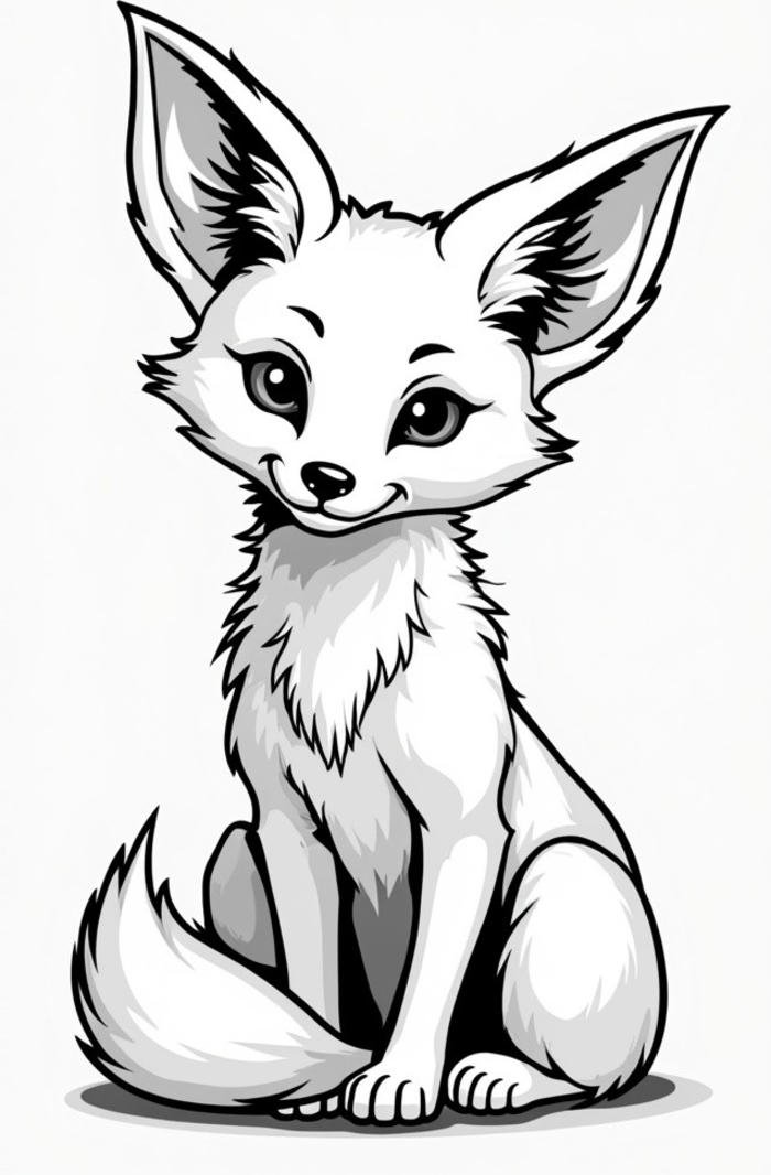 tranh tô màu con cáo thông minh