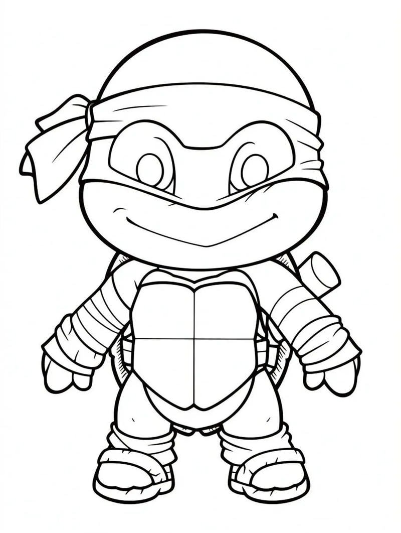 tranh tô màu con rùa dễ thương nhất