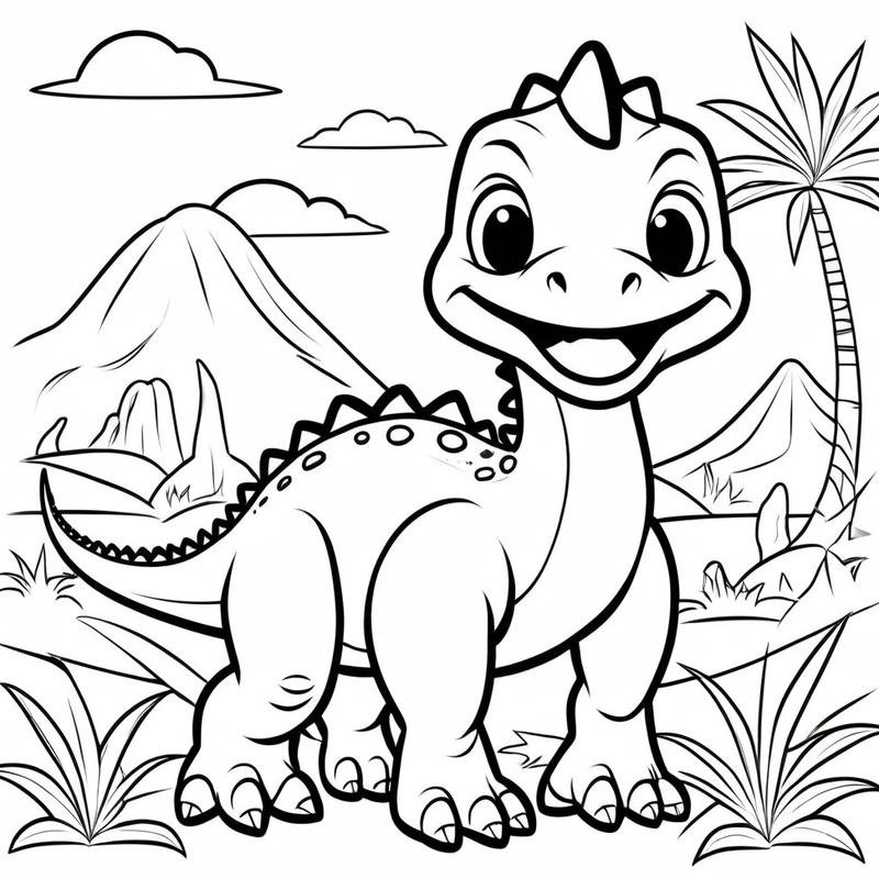 tranh tô màu khủng long bay