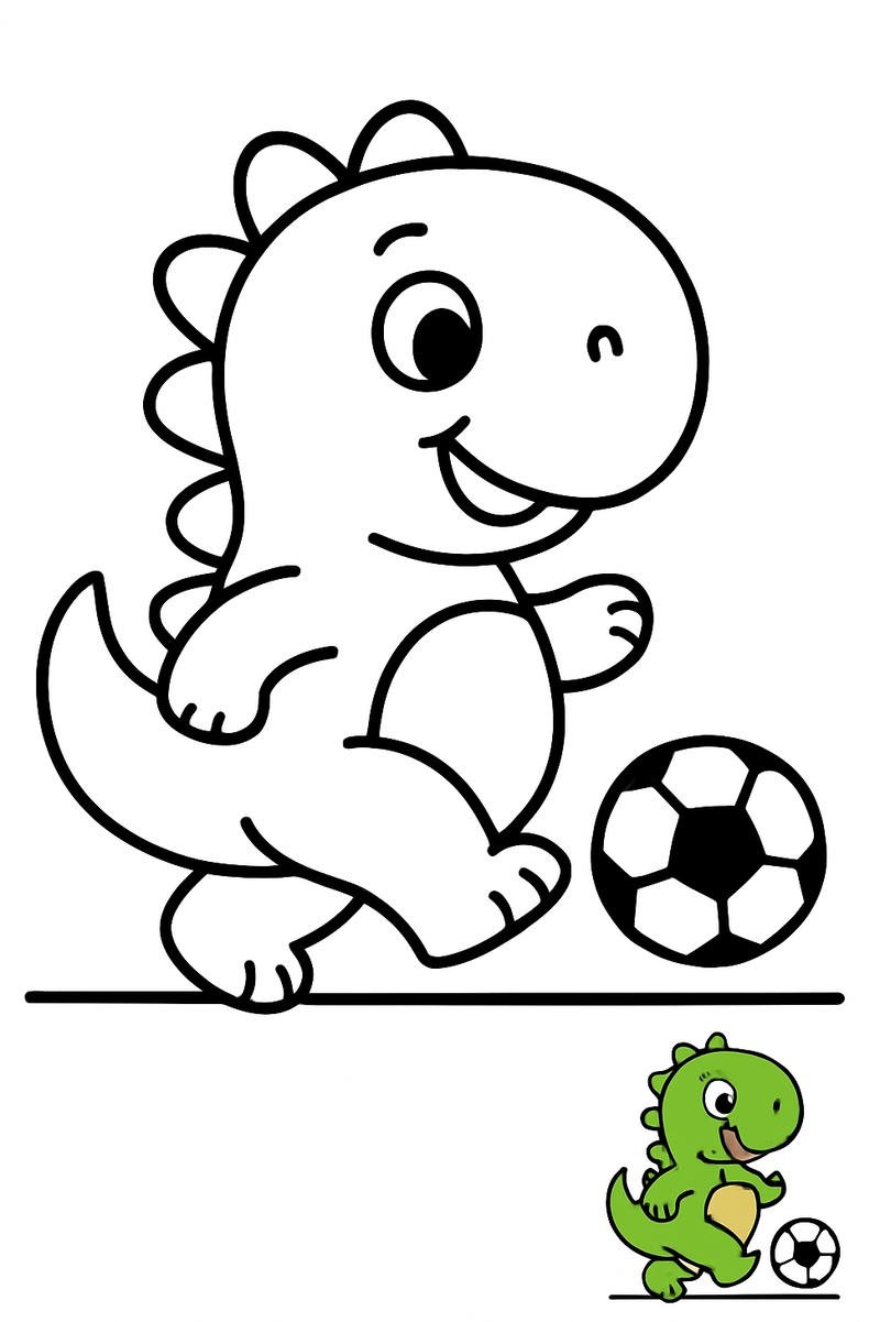 tranh tô màu khủng long dễ tải