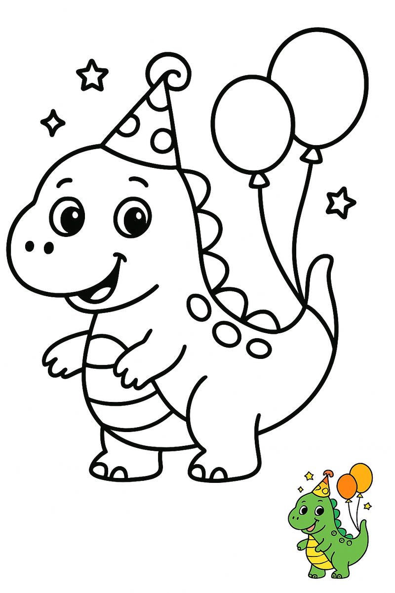 tranh tô màu khủng long đẹphình tô màu khủng long dễ thương