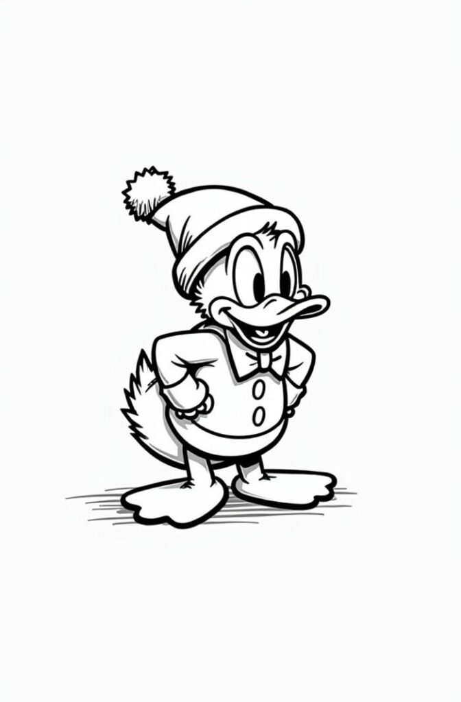 tranh tô vịt thân tròn thích hợp bé mới học