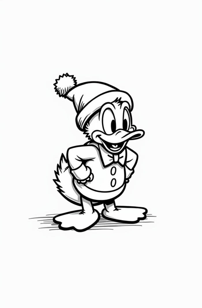 tranh tô vịt thân tròn thích hợp bé mới học