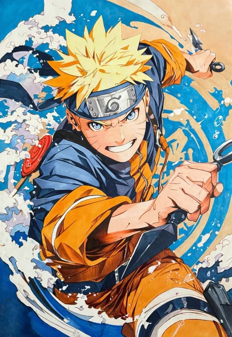 tranh vẽ anime hành động