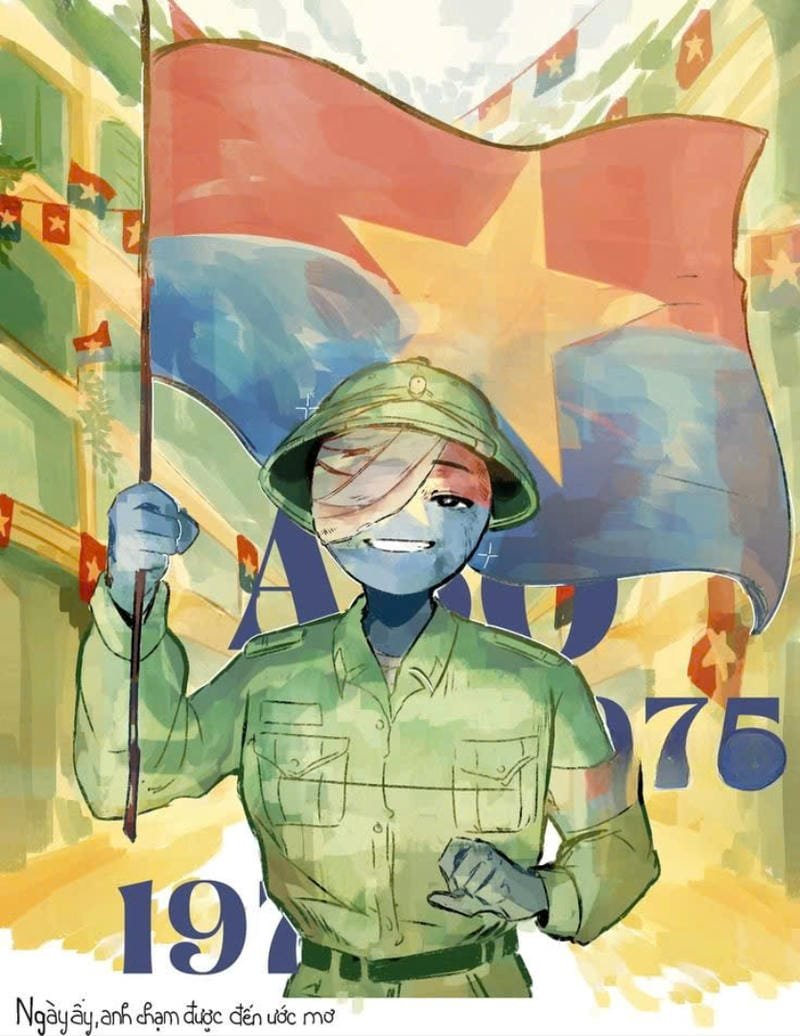 tranh vẽ ngày quốc khánh độc đáo