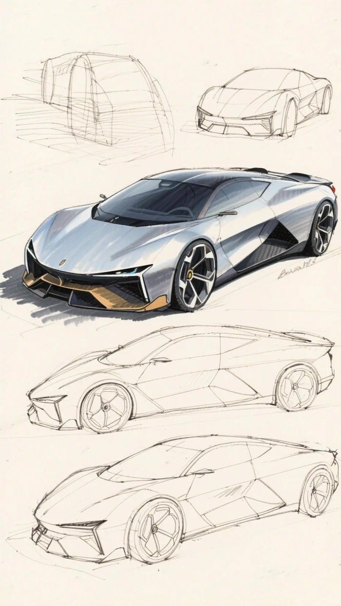 tranh vẽ ô tô tốc độ mạnh mẽ