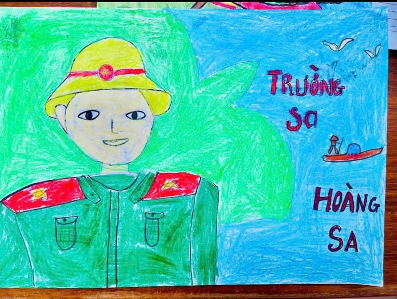 vẽ tranh ngày quốc khánh sáng tạo