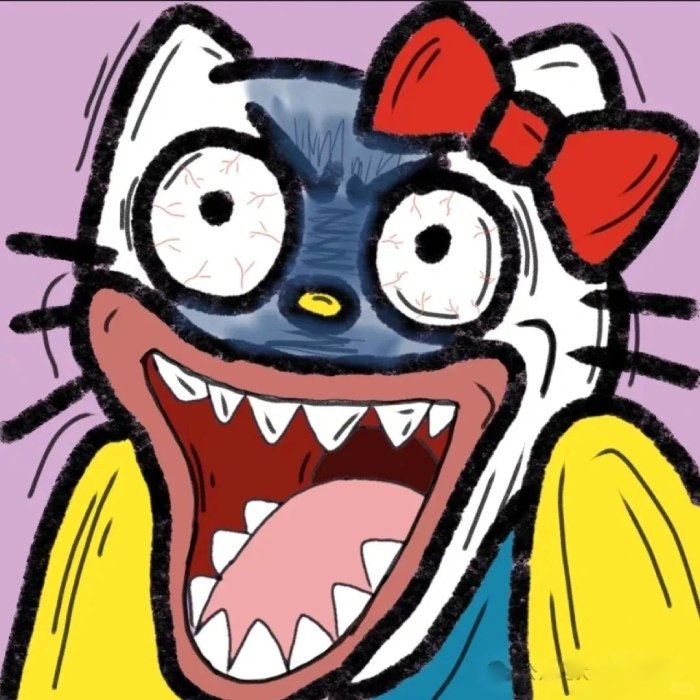 vibe lệch hoàn toàn meme hello kitty bựa