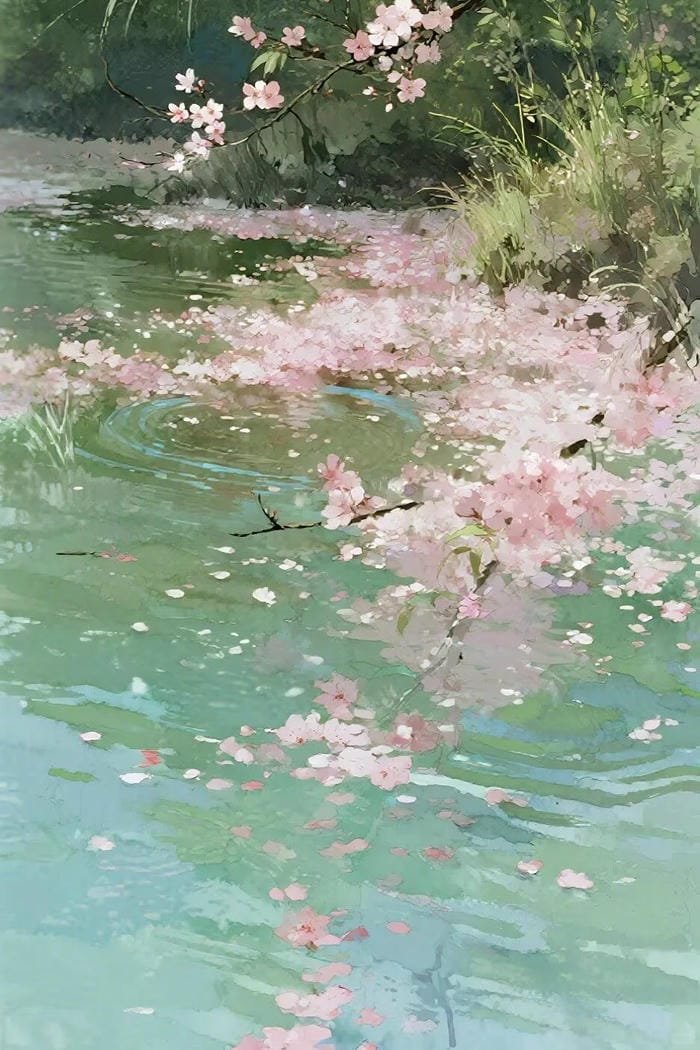 ý tưởng hội họa từ hình ảnh hoa đào