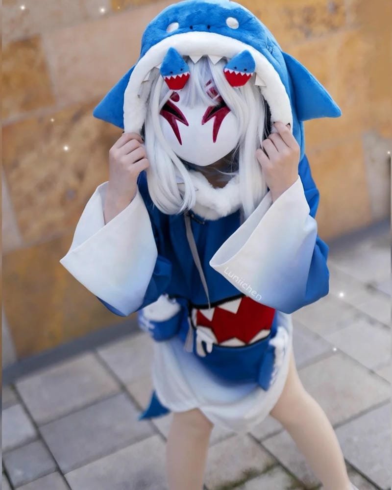 yaoyaoqwq cosplay gawr gura tạo dáng đẹp