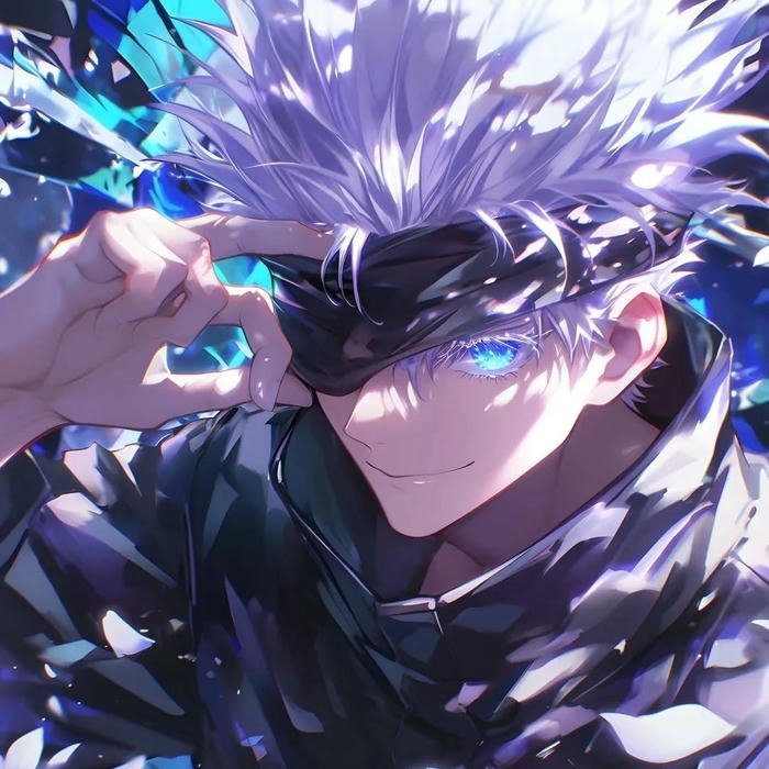 Ảnh Gojo ngầu thi triển Tử màu tím cực mạnh mẽ