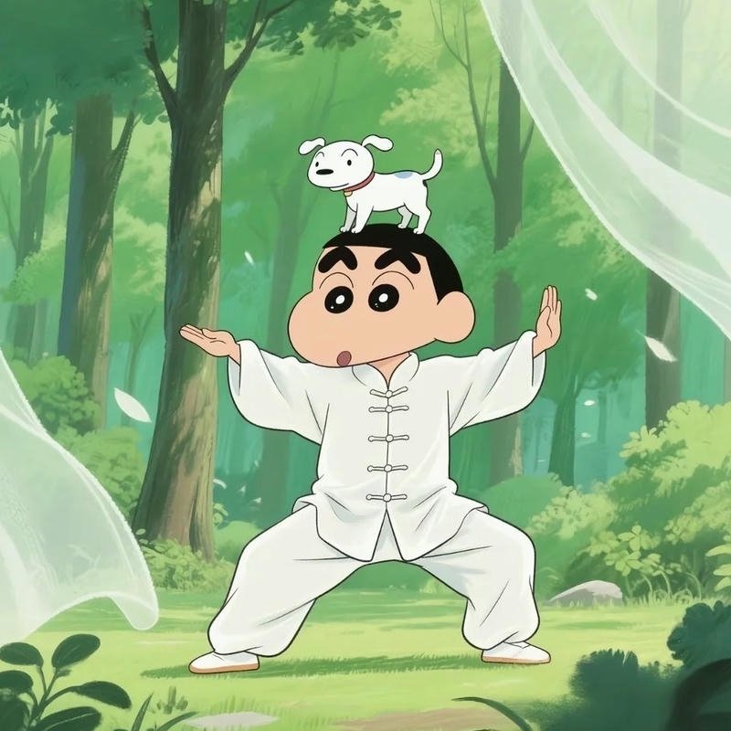 Ảnh Shin tập võ thái cực quyền giữa thiên nhiên xanh