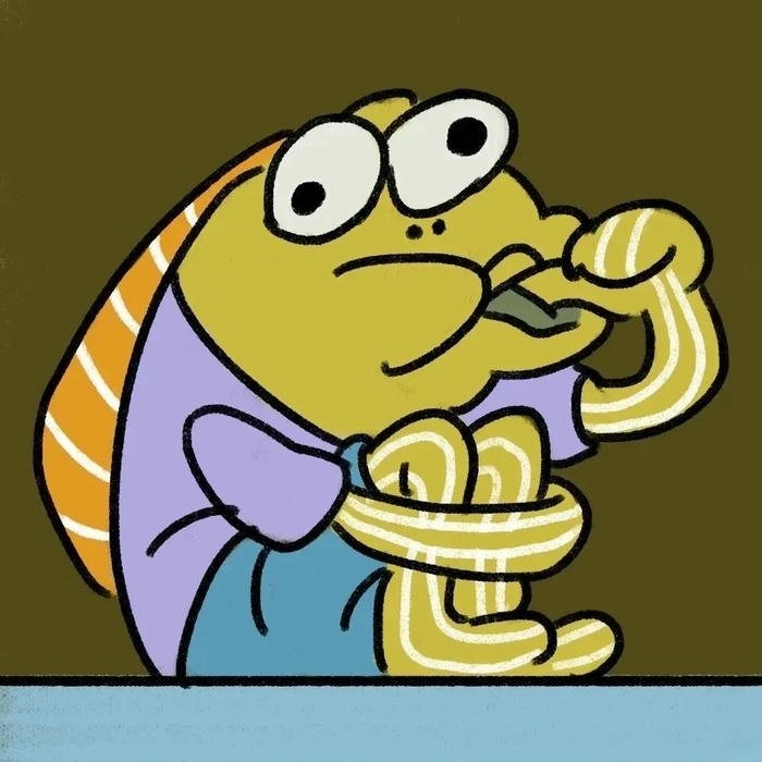 Ảnh cá ngáo hoạt hình ăn bánh kẹp ngồm ngoàm