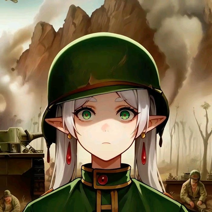 Ảnh chế hài hước lính đội mũ cối mắt thất thần