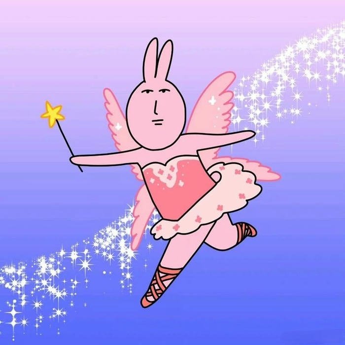Ảnh chế hài hước thỏ tiên nữ bay lượn tung tăng