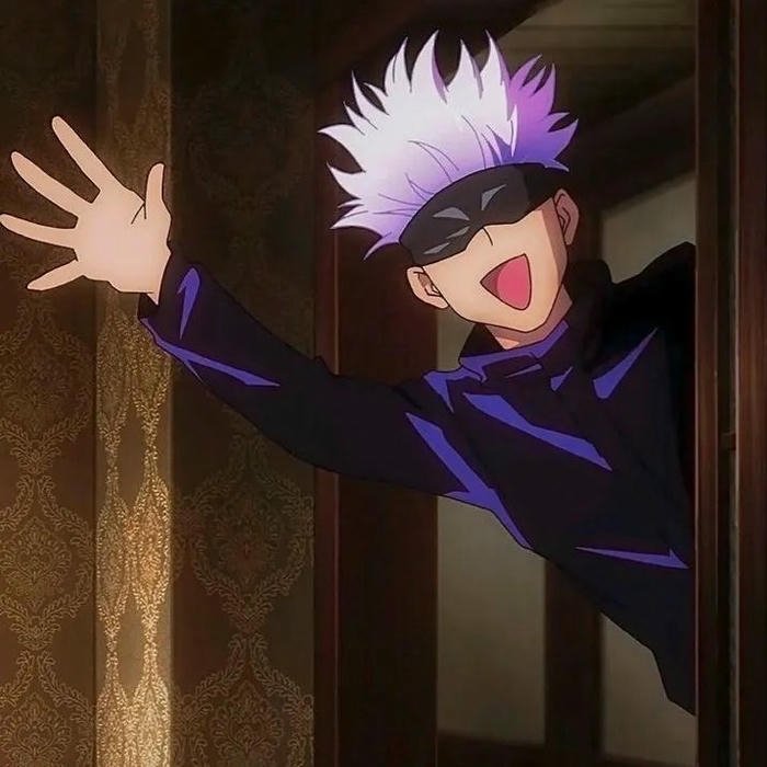 Ảnh đại diện Gojo vẫy tay chào từ cửa sổ thân thiện