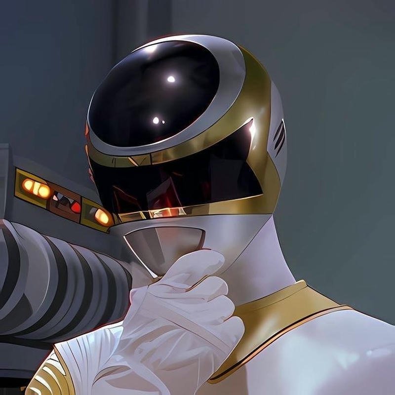 Ảnh đại diện anh hùng màu trắng mặt nạ đỏ