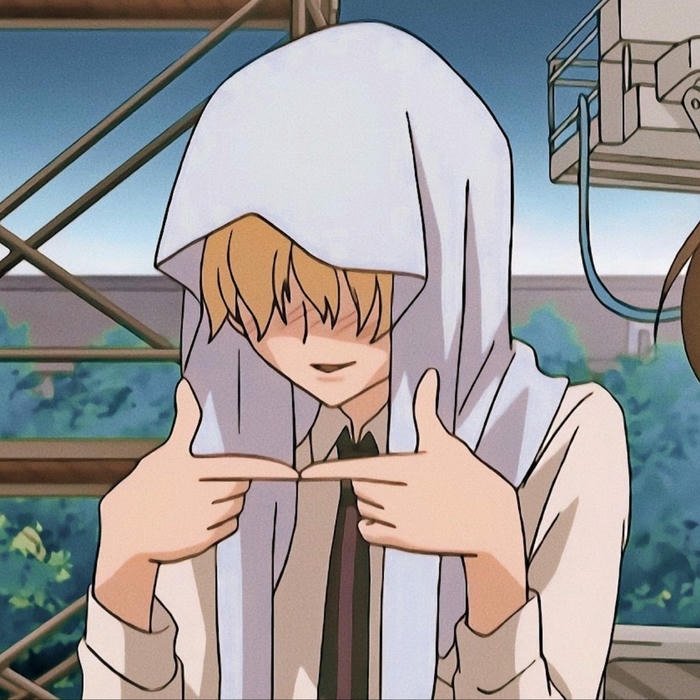 Ảnh đại diện anime meme chàng trai chọc tay ngại ngùng xấu hổ