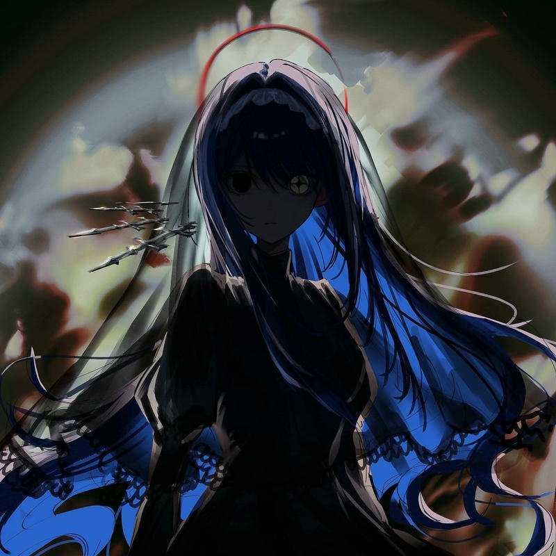 Ảnh đại diện anime nữ ngầu bóng đêm dưới ánh trăng