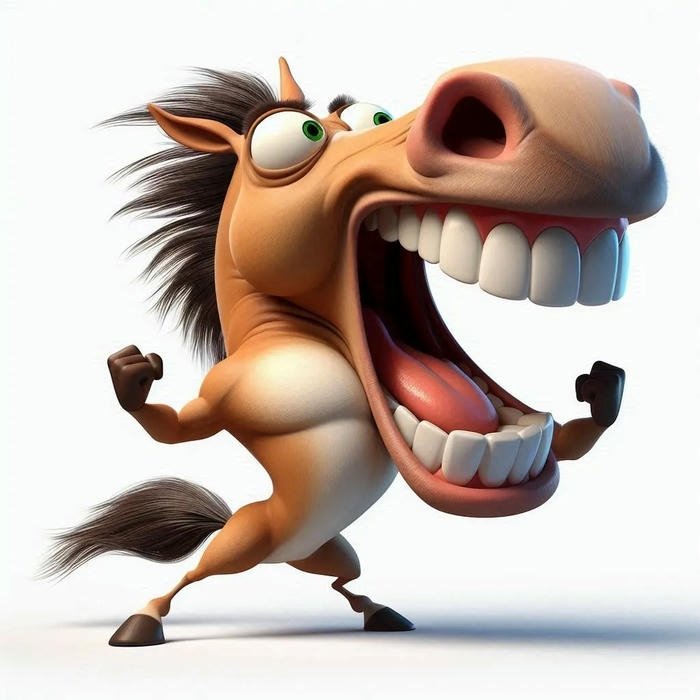 Ảnh đại diện hài con lừa cười nhe răng hô