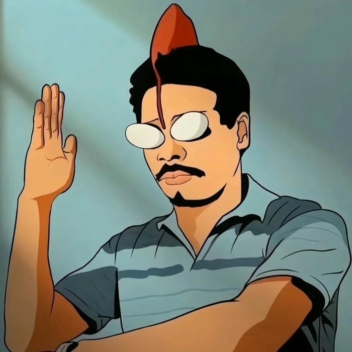 Ảnh meme bựa người đàn ông giơ tay phát biểu