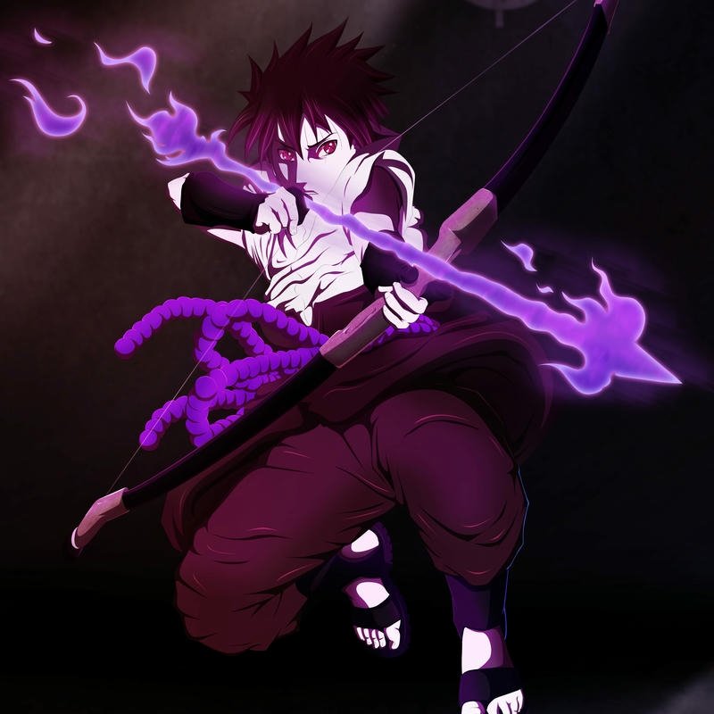 Ảnh sasuke chiến đấu hiệu ứng tím đẹp mắt