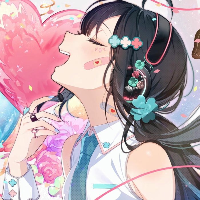 Anime avatar cô gái nghe nhạc phong cách chill