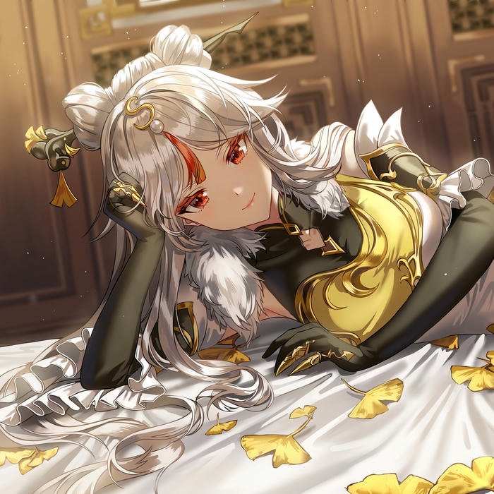 Anime avatar cô gái ngủ giữa khung cảnh cổ tích