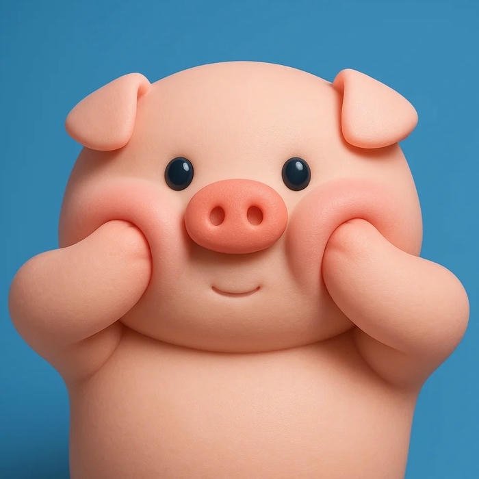Avatar 3d cute chú heo hồng béo múp dễ thương