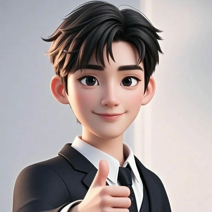 Avatar 3d doanh nhân trẻ mặc vest like tay đẹp