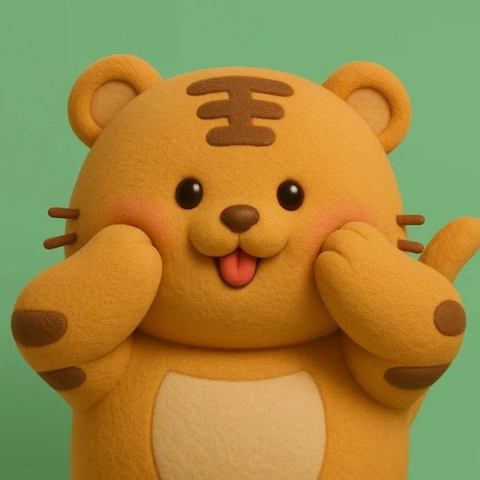 Avatar 3d hổ vàng giơ tay chào thân thiện vui