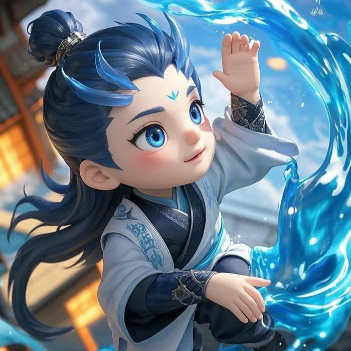 Avatar 3d kiếm hiệp nam nhân thi triển phép thuật