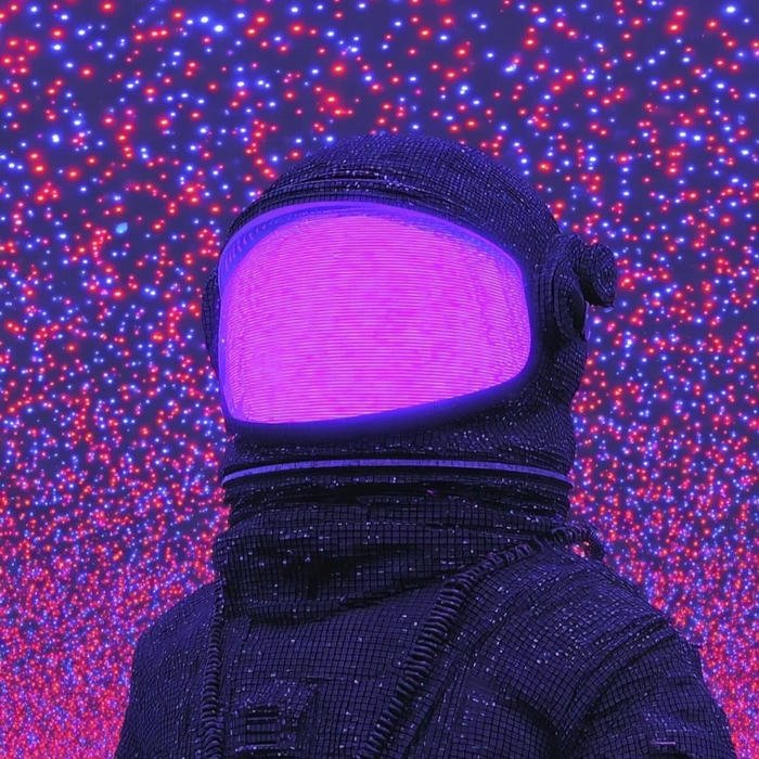 Avatar 3d phi hành gia mũ tím neon bí ẩn