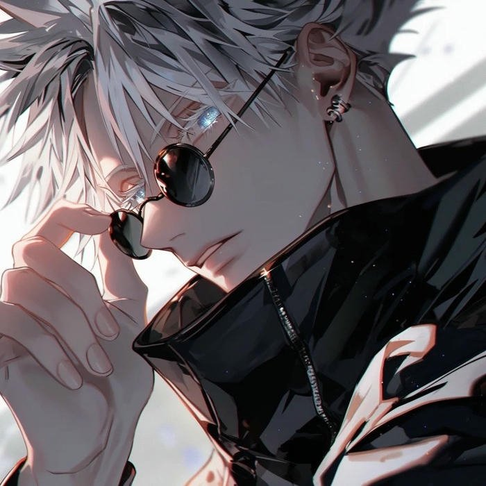 Avatar Gojo Satoru góc nghiêng thần thánh đeo kính đen chất