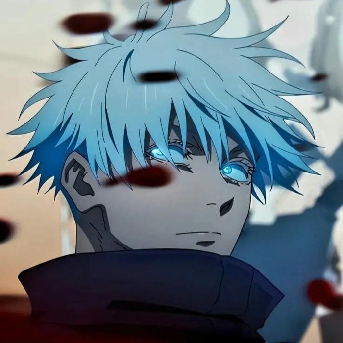 Avatar Gojo ánh mắt sắc lẹm dù khuôn mặt dính máu