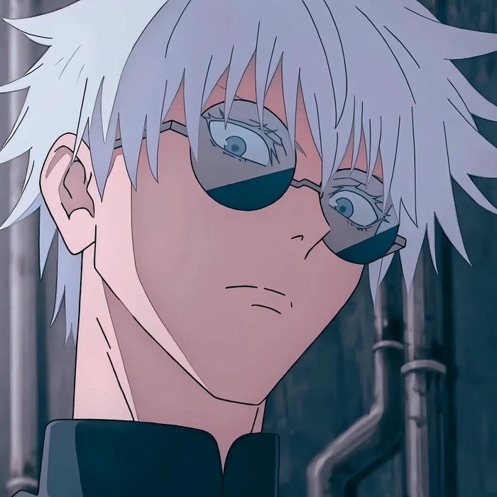 Avatar Gojo đeo kính râm khuôn mặt nghiêm túc suy tư