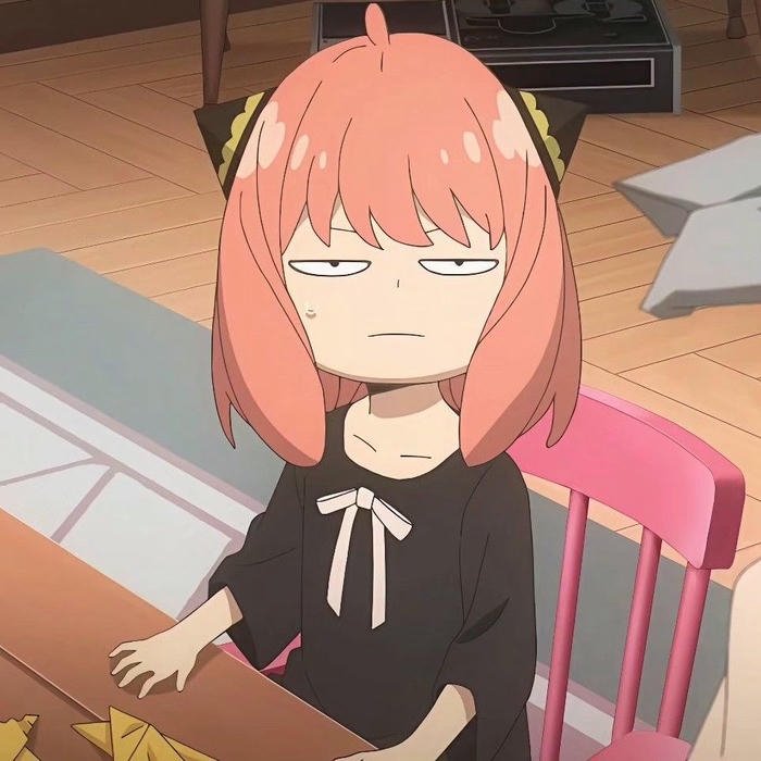 Avatar anime hài hước Anya mặt lạnh tanh không cảm xúc