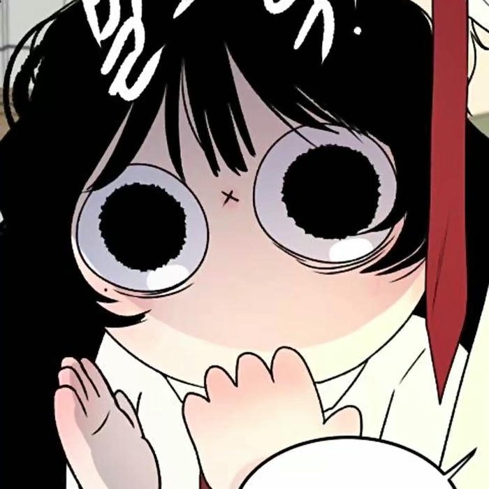 Avatar anime meme cô gái mắt mở to hoảng loạn tột độ