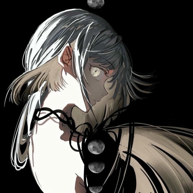 Avatar anime nữ ngầu lạnh lùng màu đen trắng ma mị