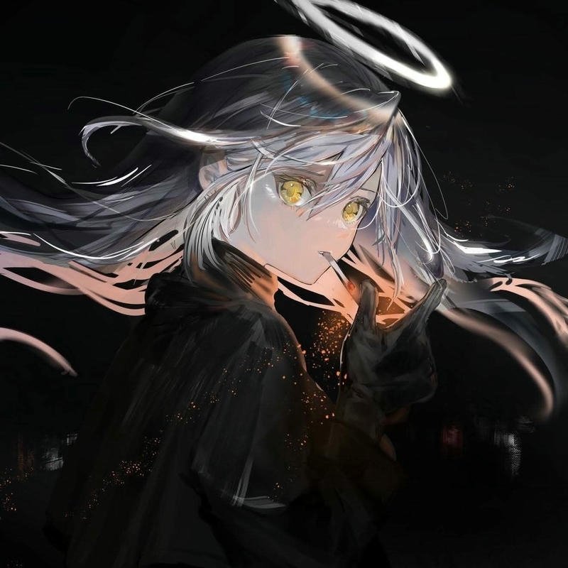 Avatar anime nữ ngầu lạnh lùng vòng hào quang bí ẩn