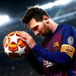 Avatar bóng đá đẹp Messi cúi đầu hôn trái bóng tròn