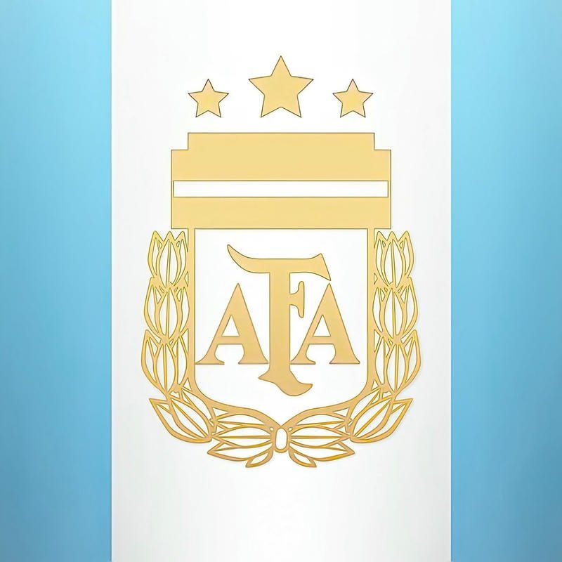 Avatar bóng đá đẹp biểu tượng Argentina màu vàng sang trọng