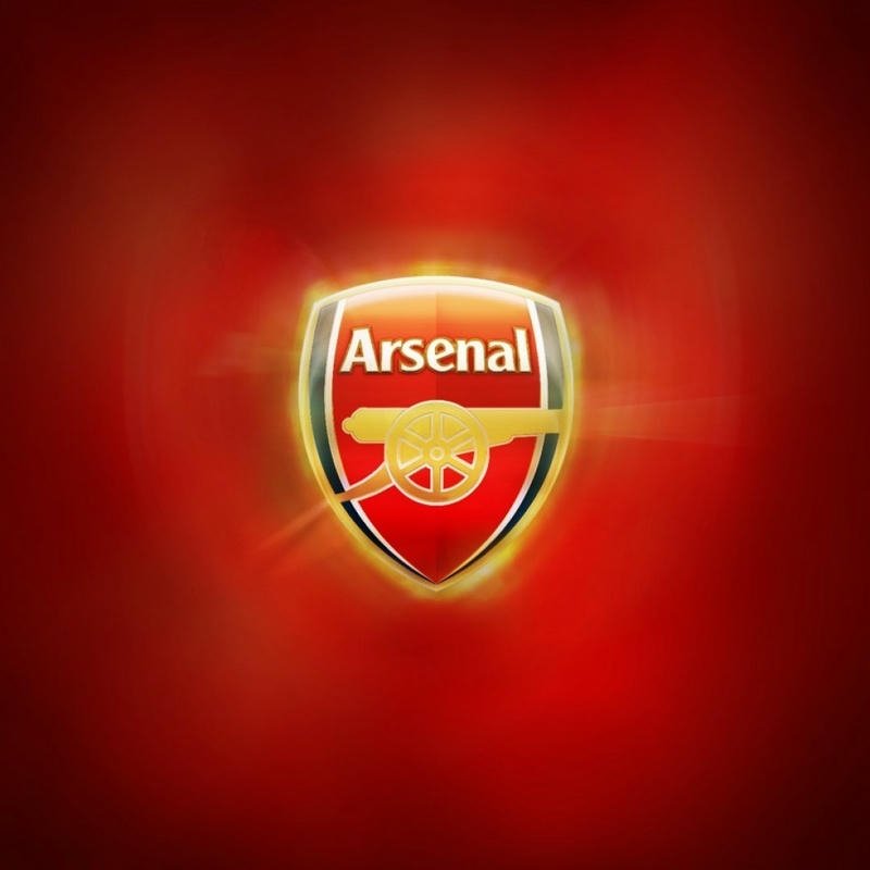 Avatar bóng đá đẹp logo Arsenal phát sáng giữa tâm đỏ